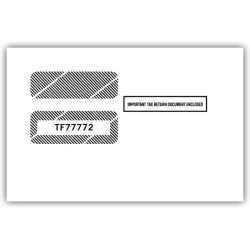 1099 2 Up Double Window Envelope, Self Seal