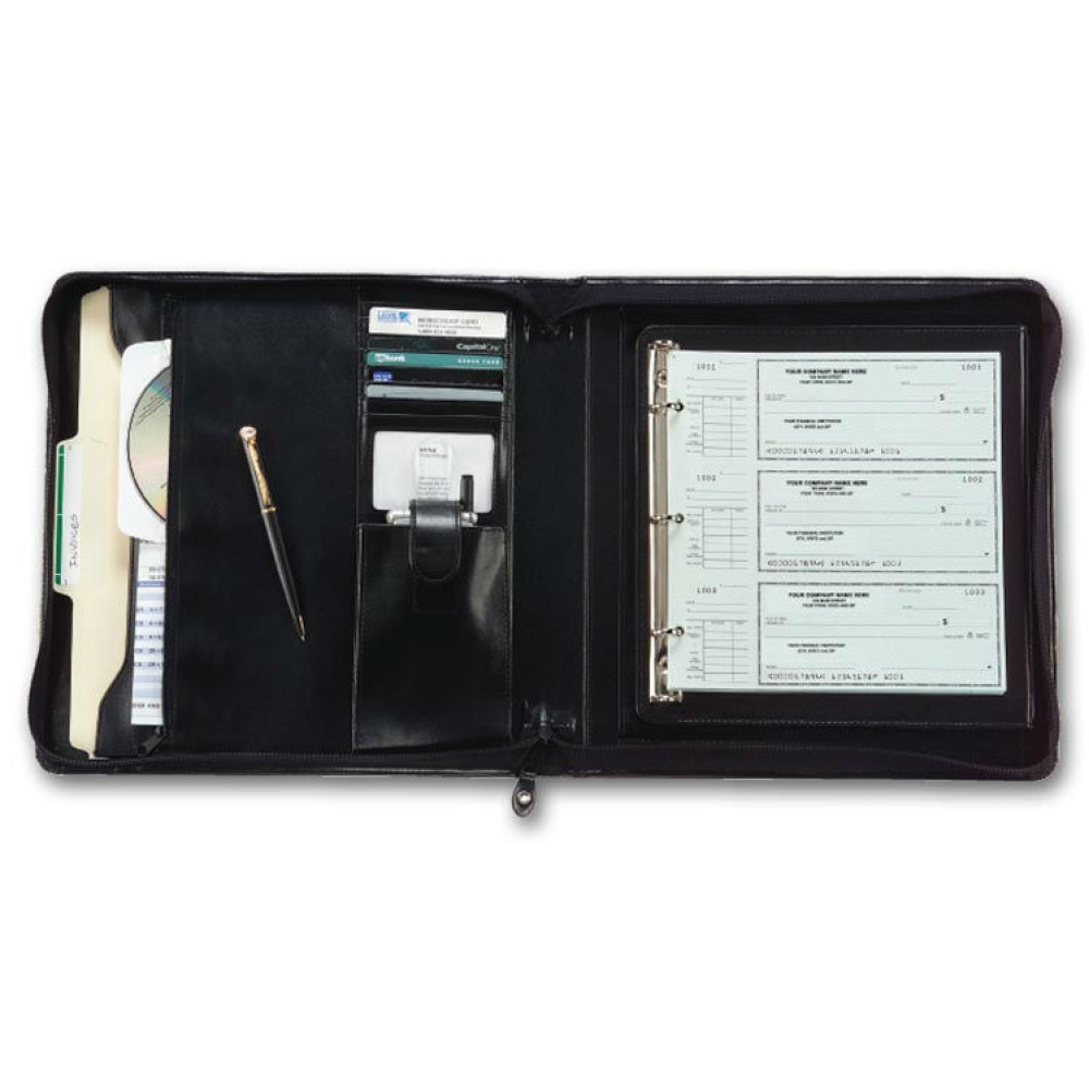  3-Ring Deskbook Check Portfolio (1438N) - Check Binders & Covers  - Business Checks  