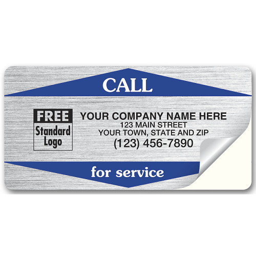 Call For Service Weather-Resistant Labels, Silver 