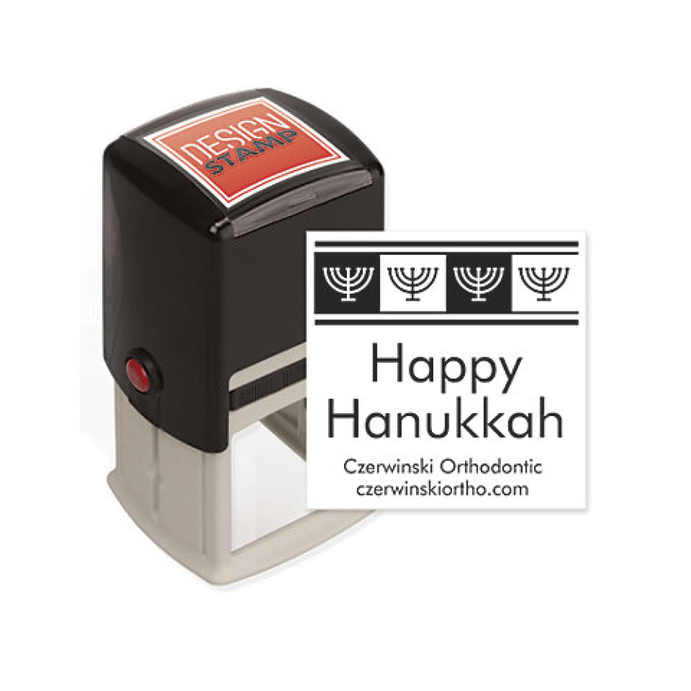 Hanukkah Cheer Design Stamp - Self-Inking 