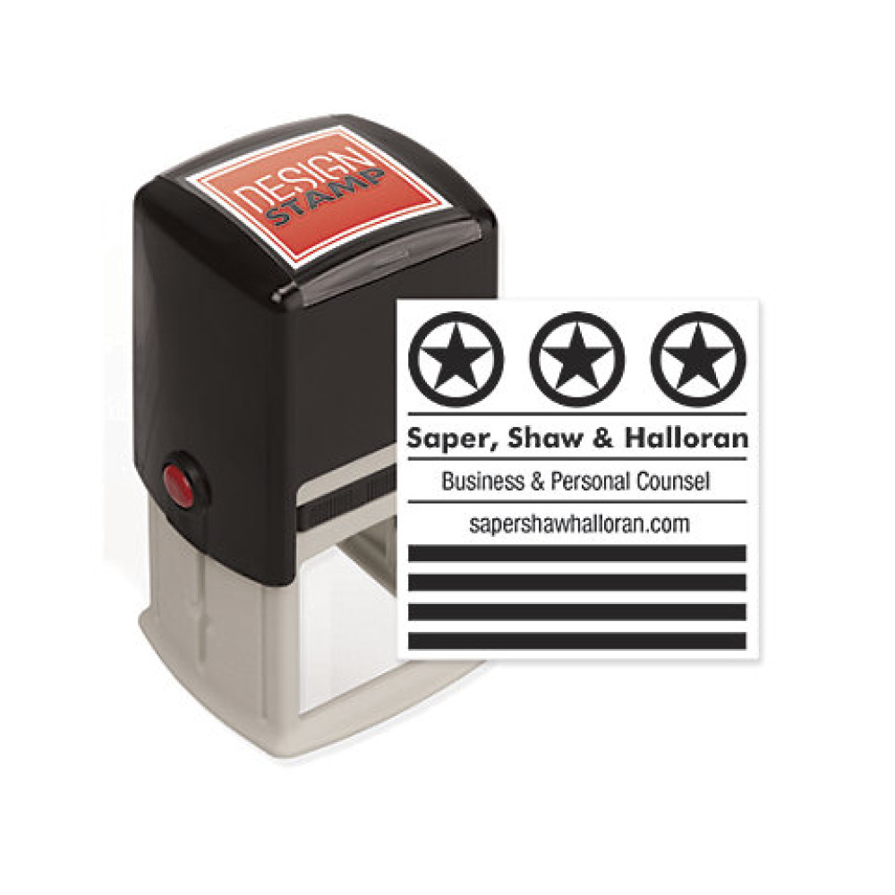 Stars & Stripes Design Stamp - Self-Inking 