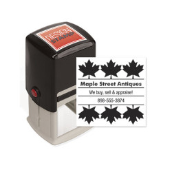 Autumn Leaves Design Stamp - Self-Inking