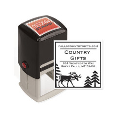 Country Moose Design Stamp - Self-Inking