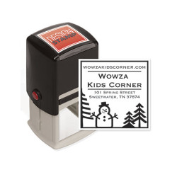 Country Snowman Design Stamp - Self-Inking