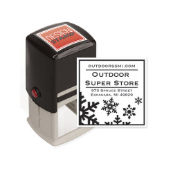 Country Snowflakes Design Stamp - Self-Inking