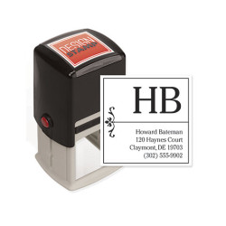 Simple Elegance Monogram Design Stamp - Self-Inking