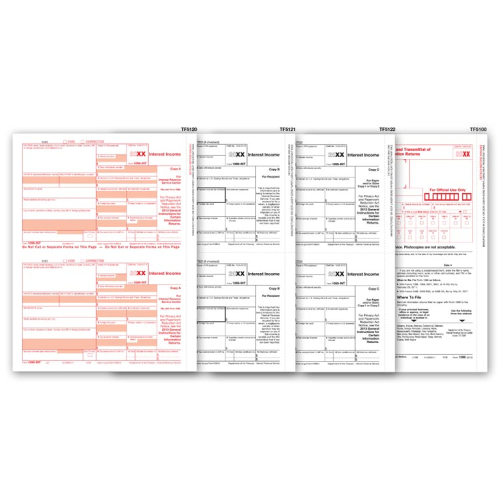 Laser 1099 INT Income Set, 4 part 